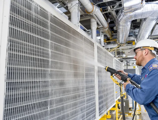 Professional commercial coil cleaning by Winchester Air Duct Cleaning in Winchester