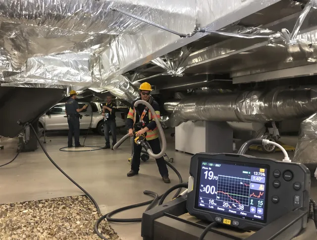 Professional negative pressure duct cleaning by Winchester Air Duct Cleaning in Winchester