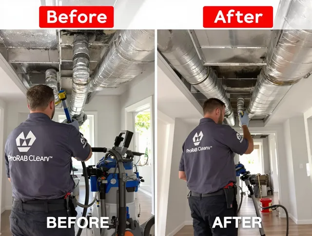Winchester Air Duct Cleaning expert performing thorough residential duct cleaning in a Winchester home